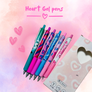 Heart gel pens