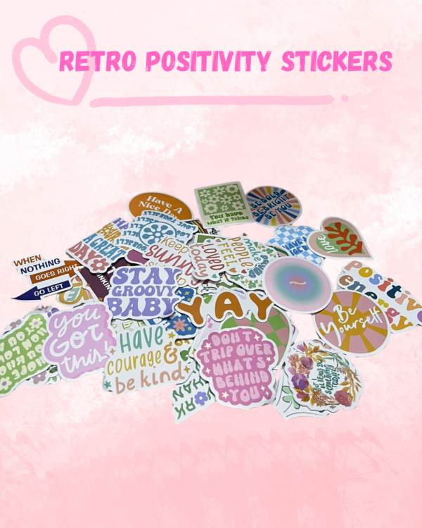 Retro Positivity Stickers